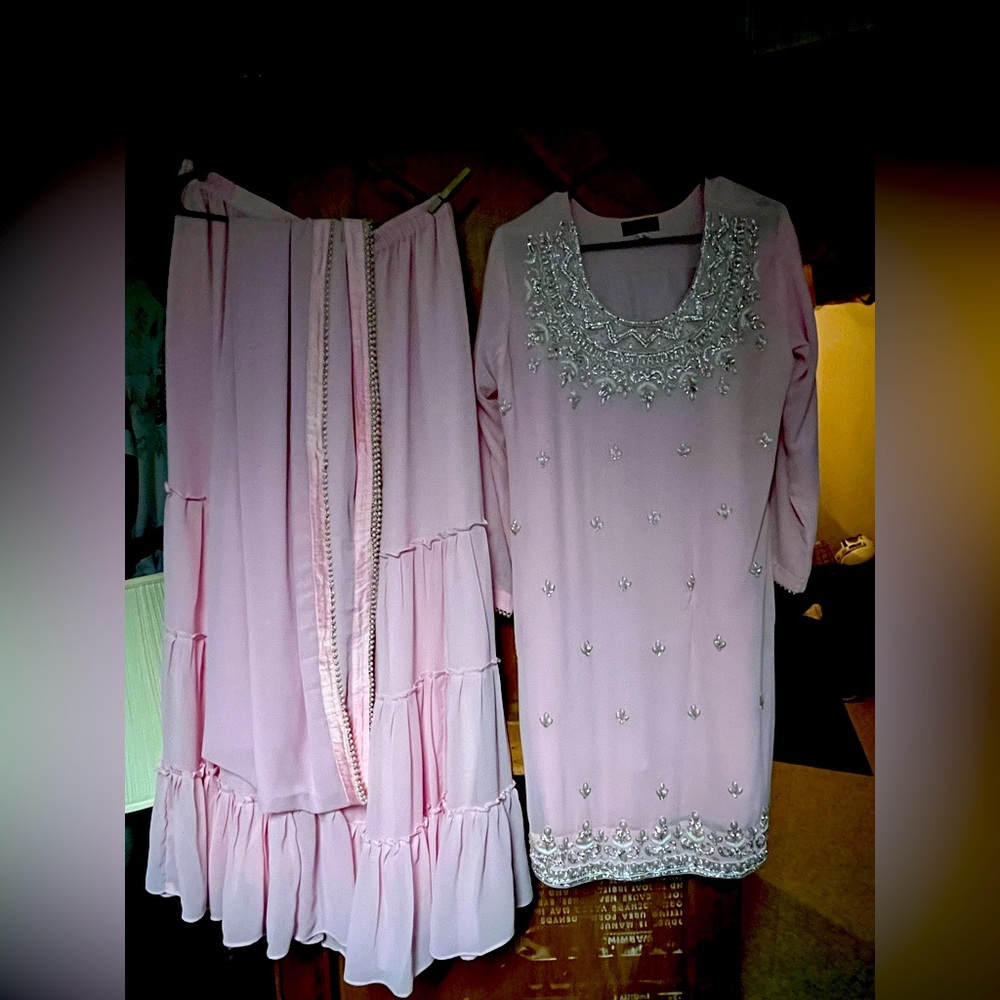 Light pink traditional outfit